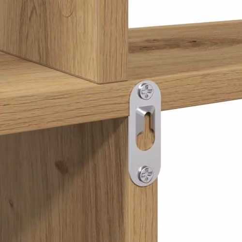vidaXL Artisan Oak Wall Shelf, Brown, W: 80 cm, D: 15 cm, H: 78.5 cm – 4