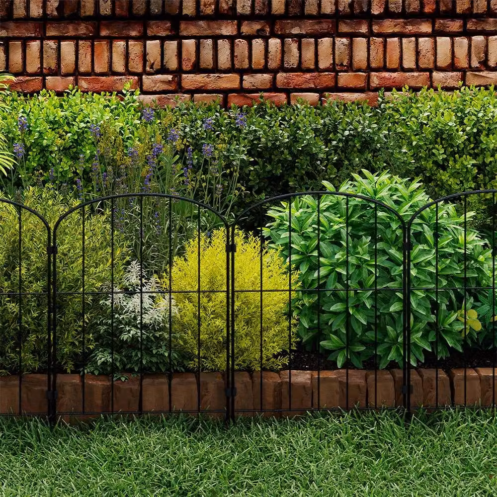 Levede 10 Pack Black Powder-Coated Metal Decorative Animal Garden Fence Barrier – 2