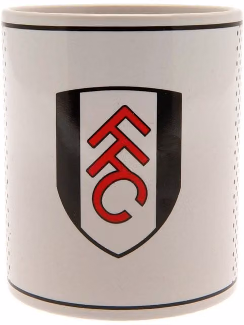 Fulham FC Fade Ceramic Mug in White and Black