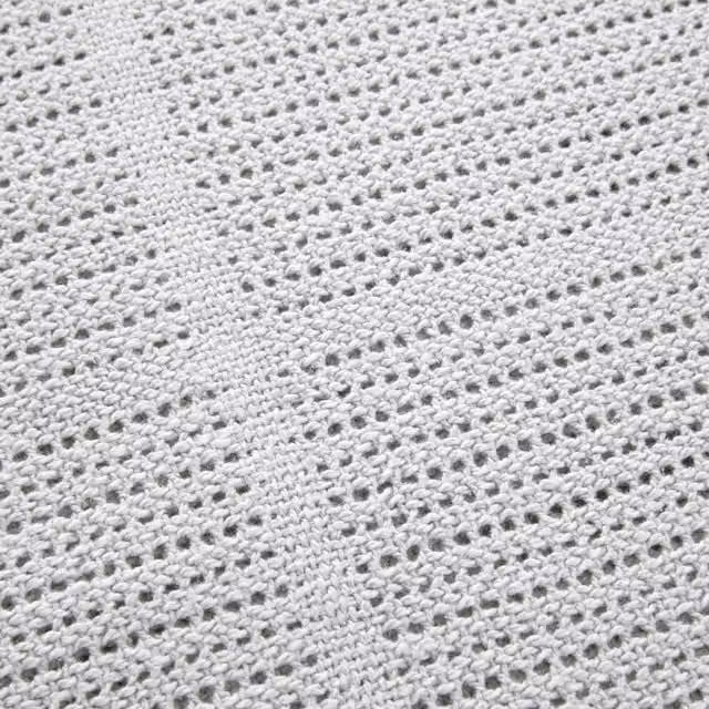 Clair De Lune Grey Cotton Baby Blanket