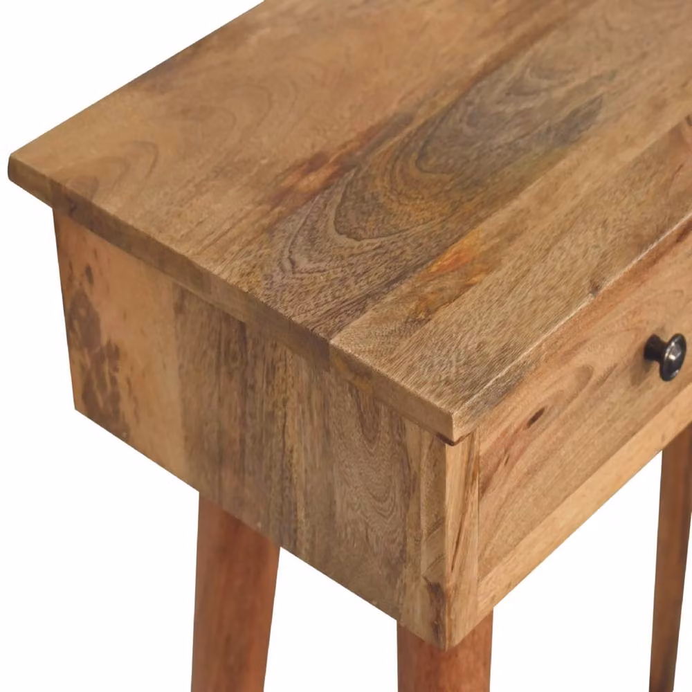 Wyld Haus Parma Mini Mango and Oak Wood Console Table with 2 Drawers, Brown, W/D/H: 70 x 30 x 78 cm – 4