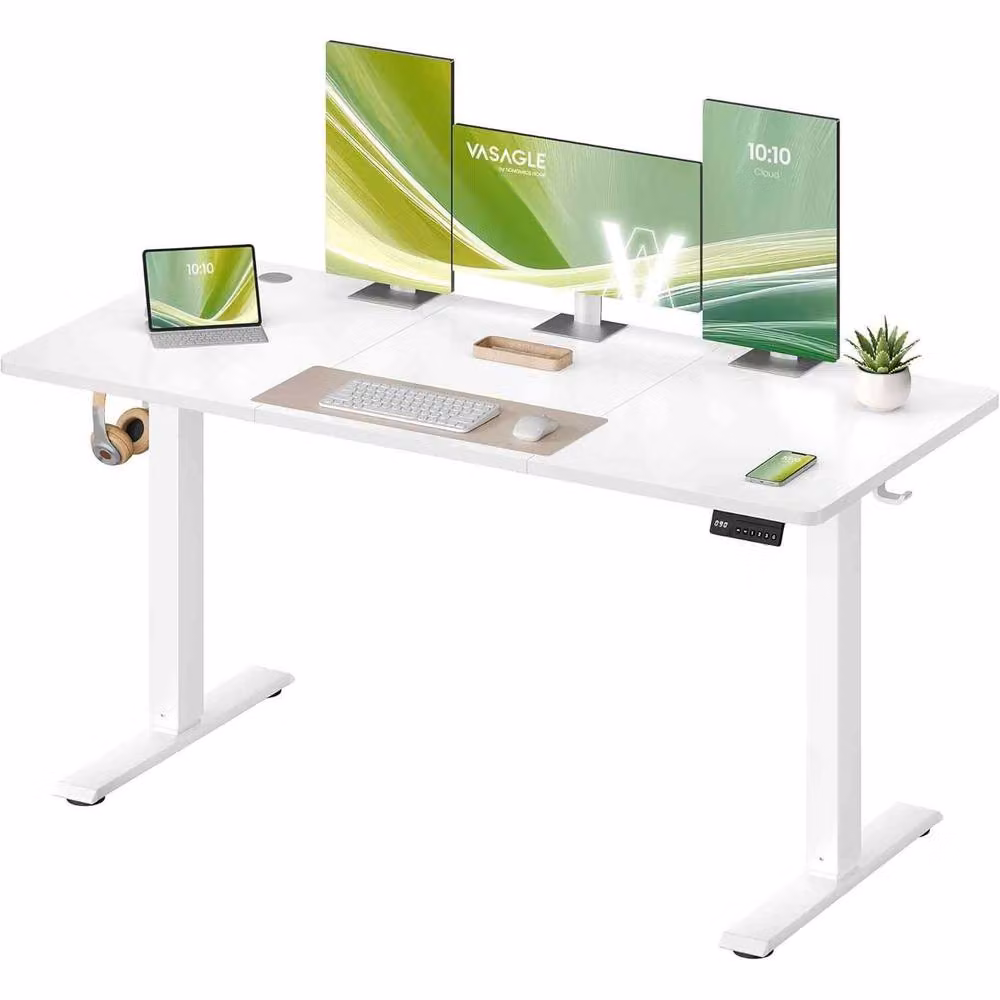 The Bazaarist Electric Sit Stand Desk with Memory Presets in Soft White – 2