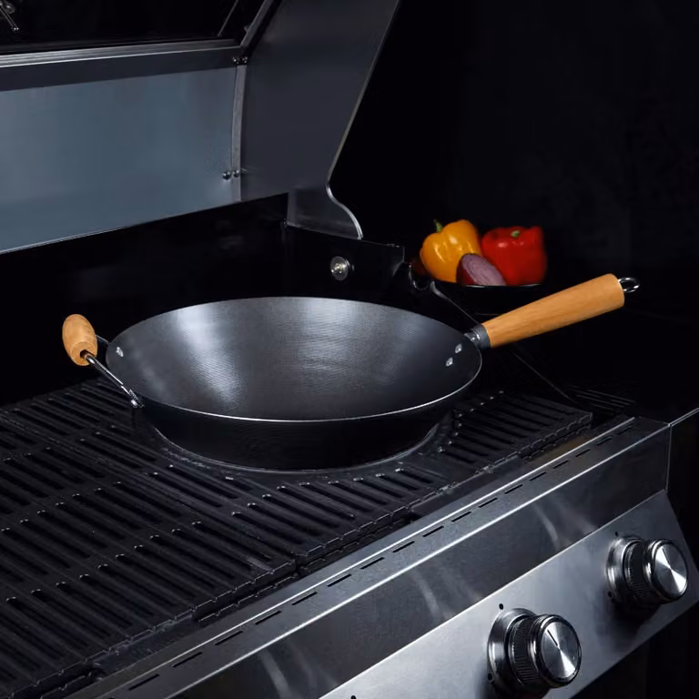 Grillstream Non-Stick Wok, Black