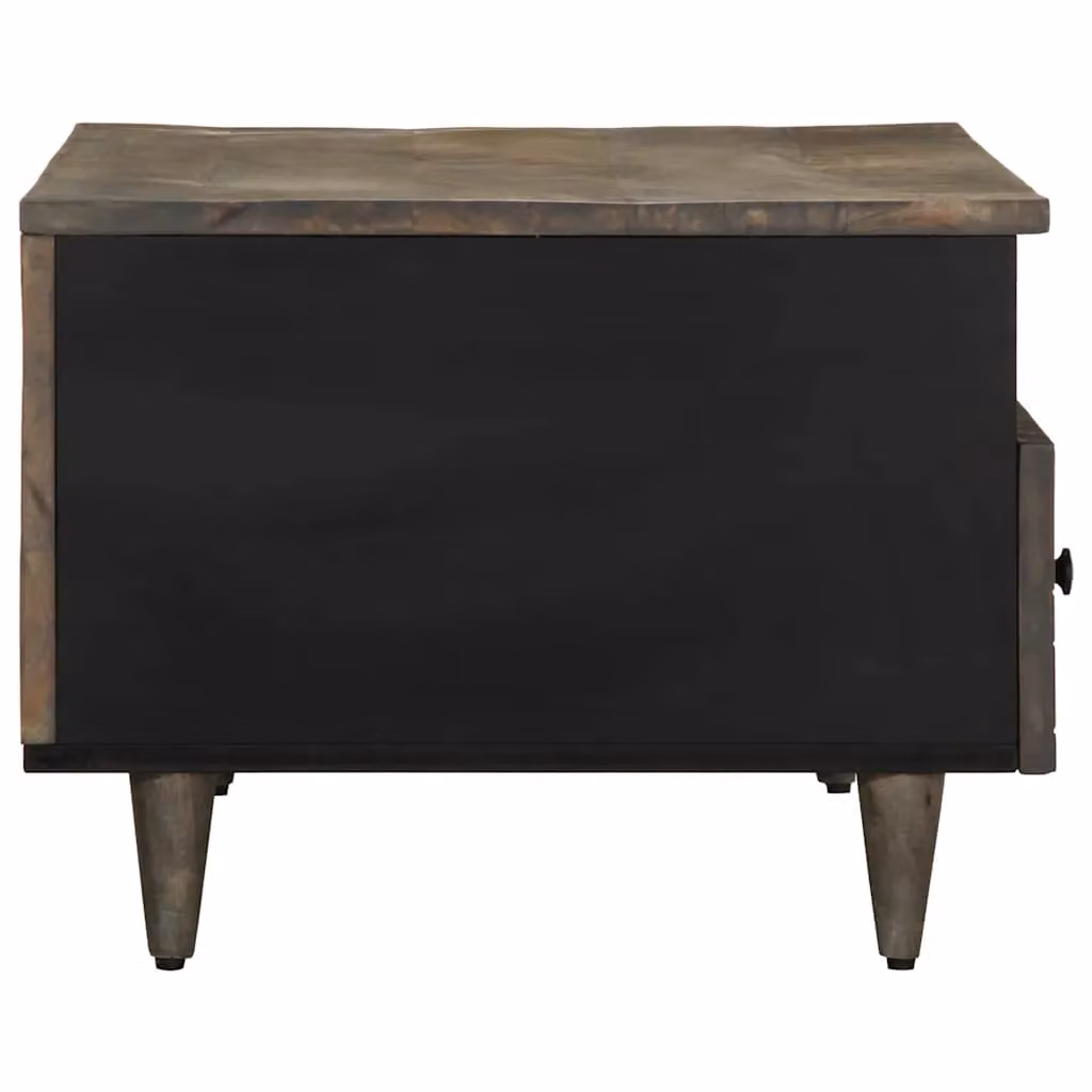Berkfield Home Mango Wood Coffee Table, Light Grey, W: 80 cm, D: 54 cm, H: 40 cm – 3