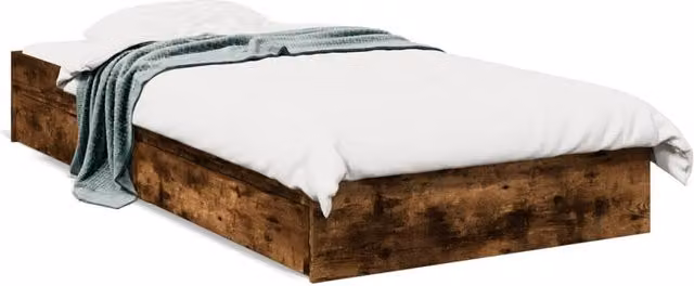 Berkfield Home Single Bed Frame with Drawers in Smoked Oak Brown, W/D/H: 90 x 190 cm – 1