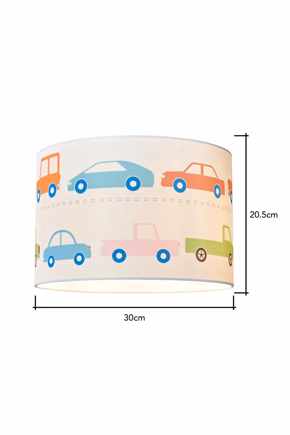 BHS Lighting Glow Traffic Easy Fit Light Shade in White and Multicolour, Diameter: 30 cm, Height: 21 cm – 2