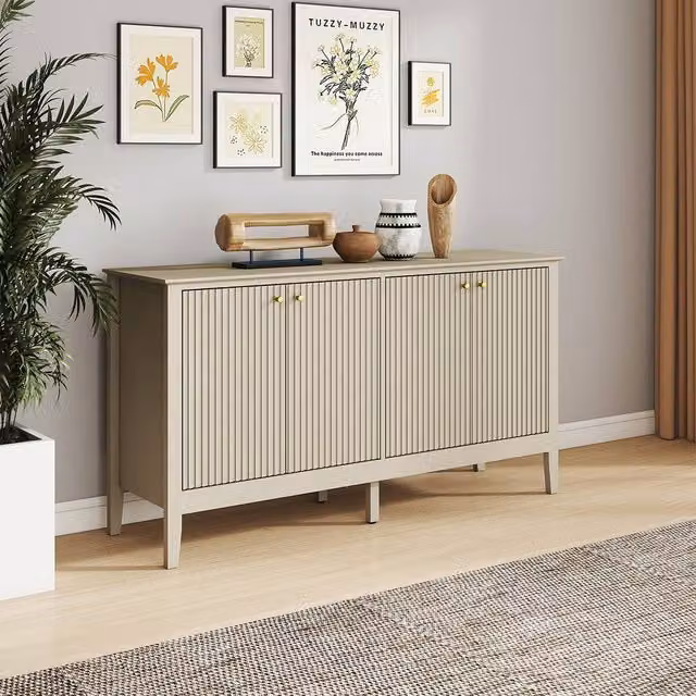 Melody Maison Hales 4 Door Sideboard in Beige