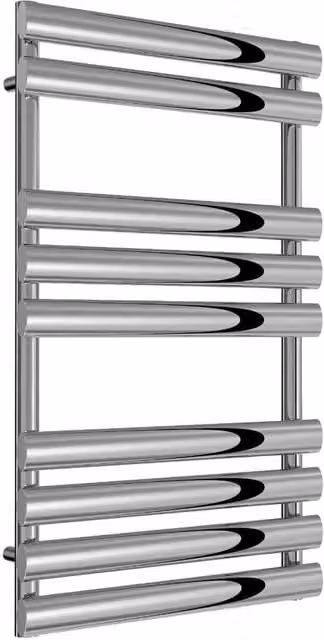 Bathroom Kingdom Arbori Chrome Designer Flat Panel Heated Towel Rail, Silver, W: 50 cm, H: 82 cm