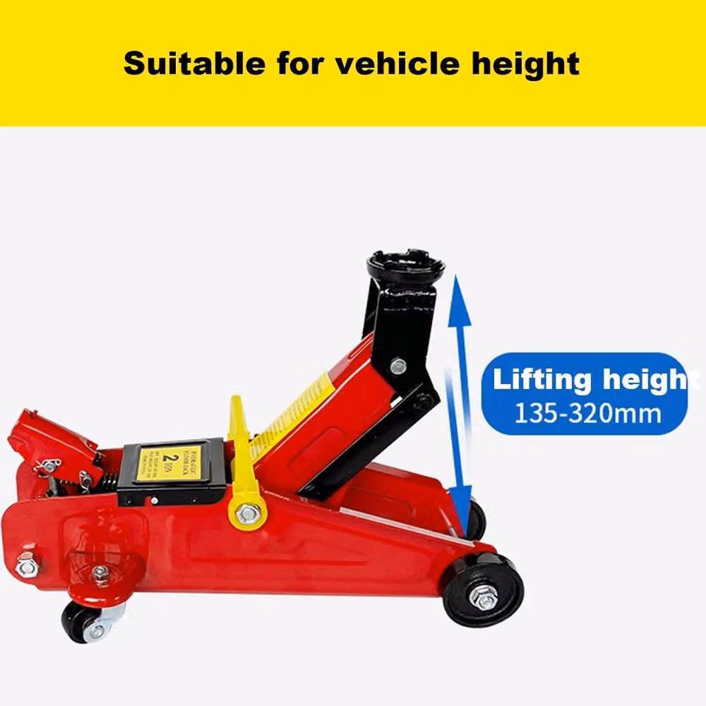 FLAVORA 2 Tonne Hydraulic Trolley Floor Jack in Red, W: 100 cm, D: 40 cm – 5