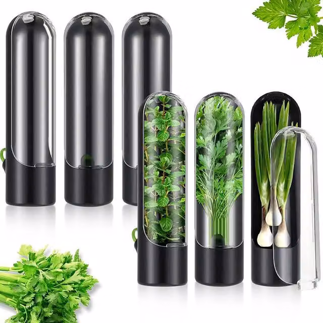 Leaper Vegetable and Herb Keeper Crisper in Black – 1