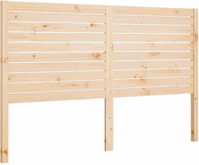 Berkfield Home Rustic Solid Pine Bed Headboard in Beige, W: 166 cm, D: 4 cm, H: 100 cm