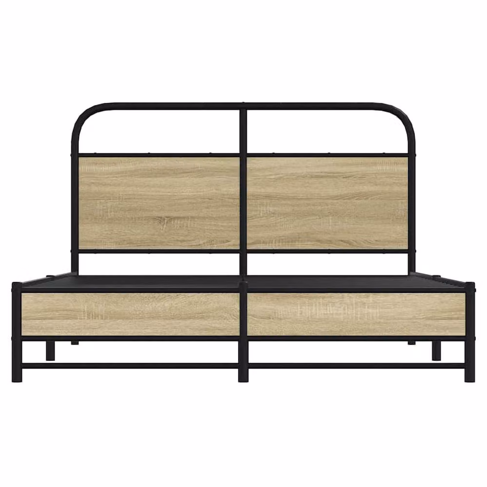 Berkfield Home Bed Frame in Sonoma Oak Brown, W/D/H: 140 x 200 cm – 3