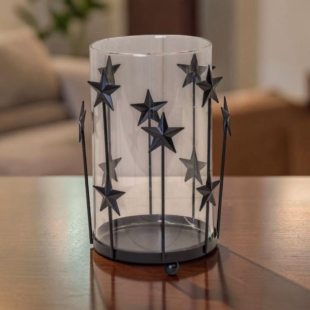 Four Candle Black Metal Star Candle Holder, Height: 22 cm – 2