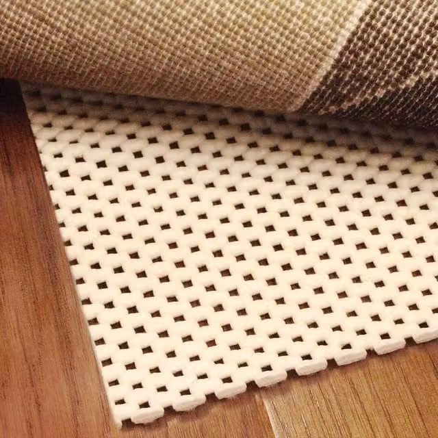 NESTLUNE 3-Piece Anti-Slip Rug Underlay Gripper Mat in Beige, W: 100 cm x D: 110 cm