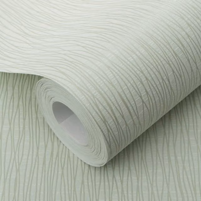 Erismann Linen Drift Green Abstract Striped Non-Woven Wallpaper