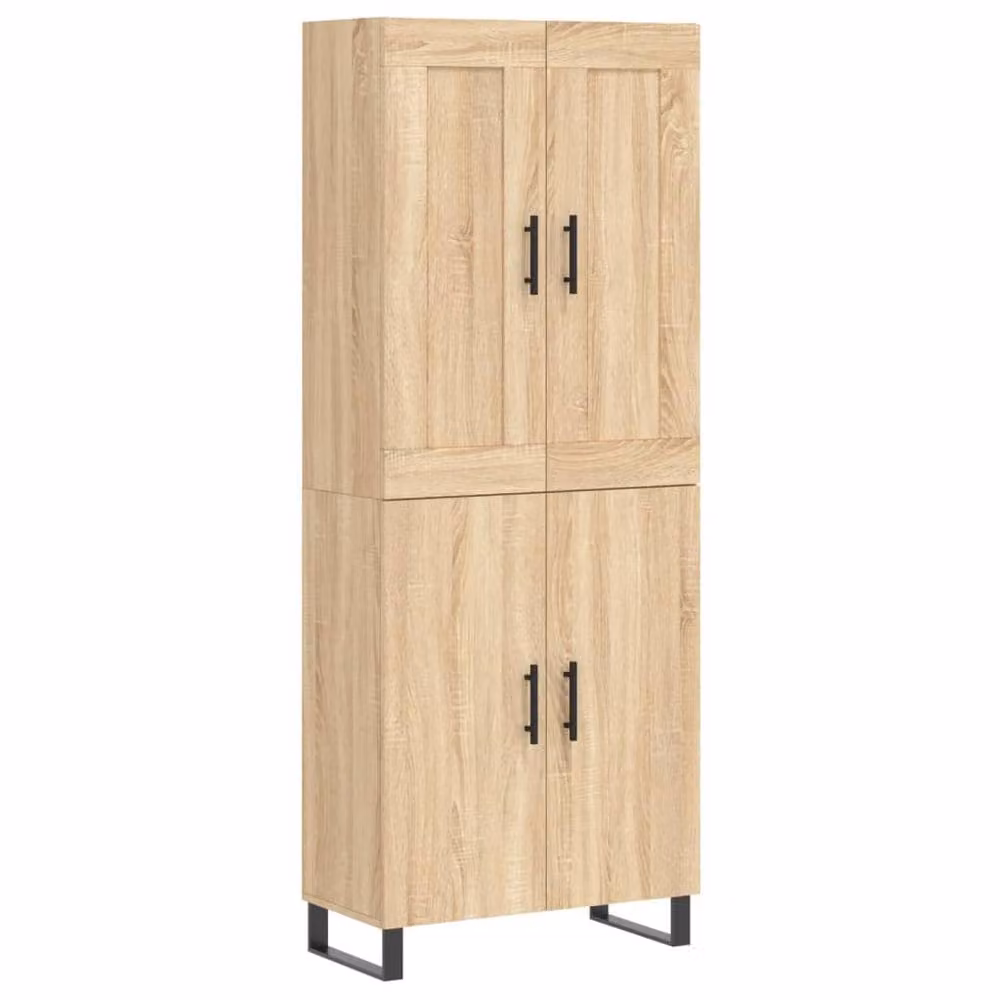 Berkfield Home Sonoma Oak Highboard in Brown, W/D/H: 69.5 x 34 x 180 cm – 2