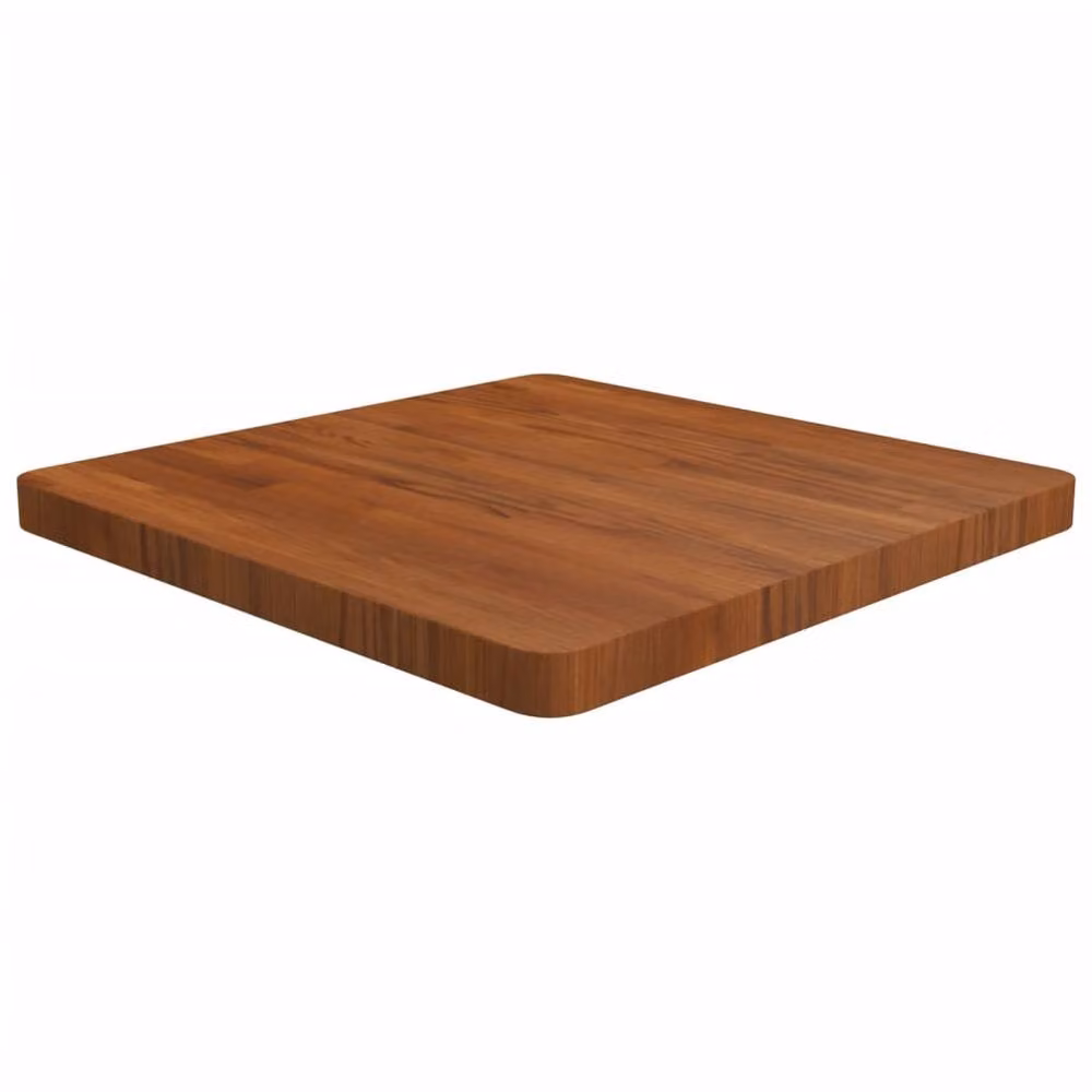 Berkfield Home Square Table Top in Dark Brown, Treated Solid Oak Wood, W/D/H: 60 x 60 x 4 cm – 2