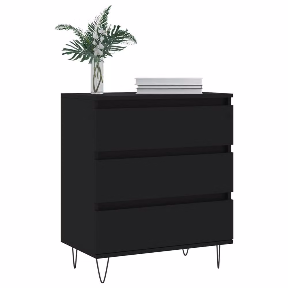 Berkfield Home Black Classic Sideboard in Engineered Wood W/D/H: 60 x 35 x 70 cm – 3