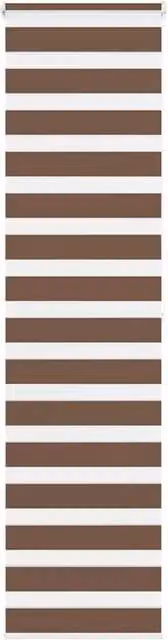 Berkfield Home Brown Zebra Day and Night Blind, W: 65 cm, H: 200 cm – 1