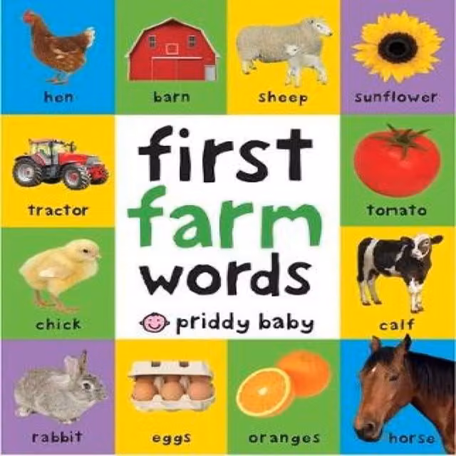 Priddy Books First Farm Words Multicolour Soft-to-Touch Board Book