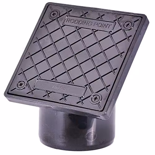 FloPlast Black Plastic PVC Square Rodding Point Spigot
