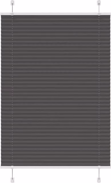 Berkfield Home Single Pleat Corded Blind in Black, Polyester, W: 94.4 cm, H: 150 cm