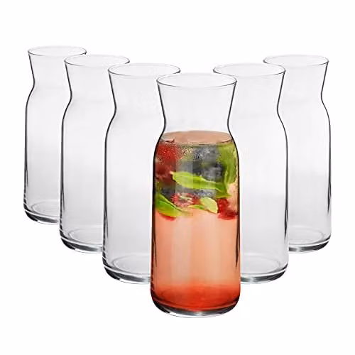 Argon Tableware Brocca Glass Carafes, 0.7 l, Pack of 6, Transparent – 1