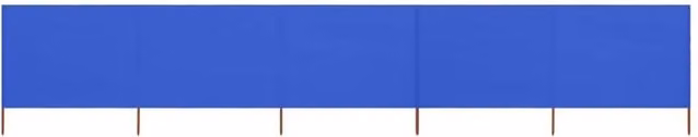 Berkfield Home 5-Panel Fabric Wind Screen, Blue, W: 600 cm, H: 80 cm