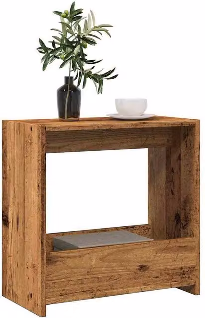 Berkfield Home Old Wood Side Table in Brown, W/D/H: 50 x 26 x 50 cm – 1