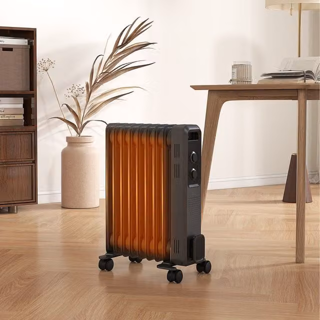 HOMCOM 2180W Portable Oil Filled Radiator Electric Heater, Grey