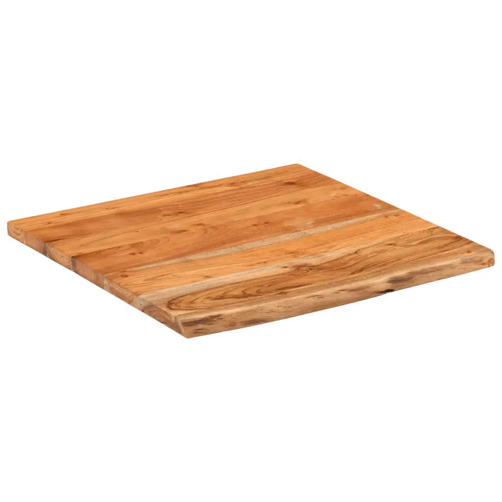 Berkfield Home Brown Acacia Solid Wood Square Bathroom Countertop W: 60 cm, D: 60 cm, H: 3.8 cm – 3