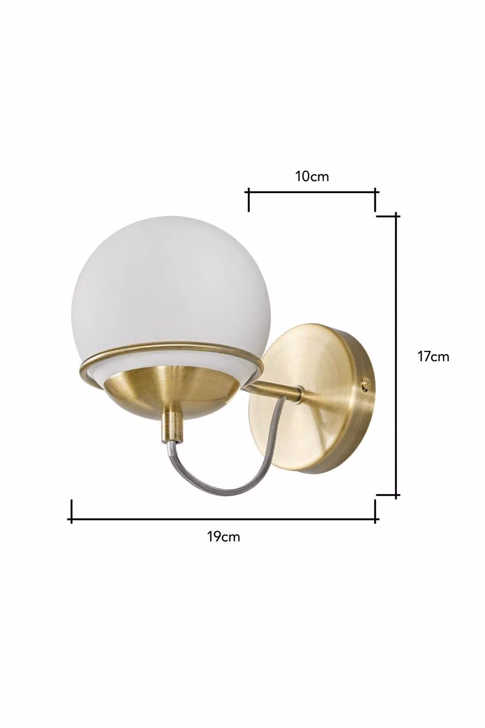 BHS Lighting Dot Art Deco Wall Light in Gold and White – 2