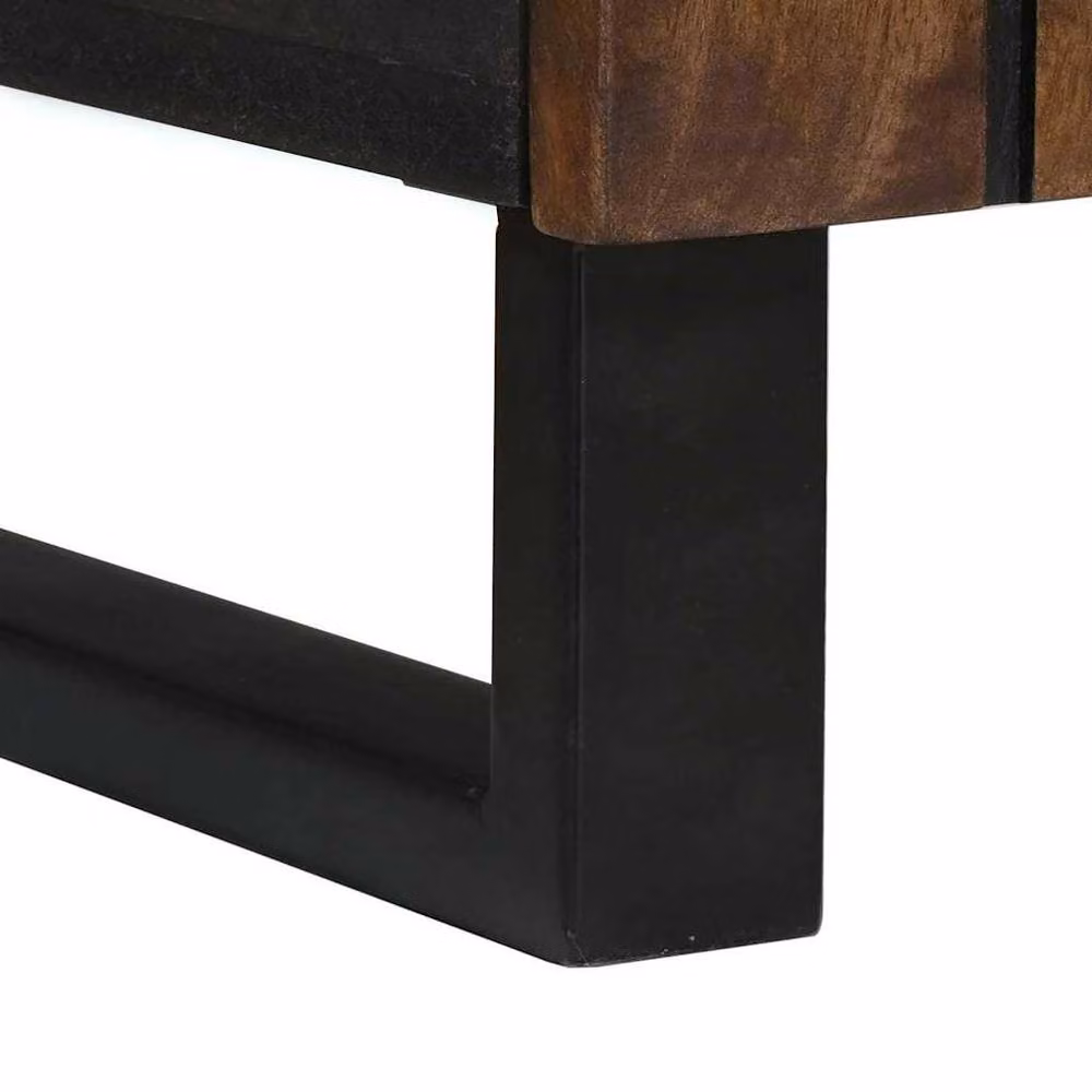 Berkfield Home Sideboard in Brown Solid Mango Wood, W/D/H: 40 x 33.5 x 75 cm – 5