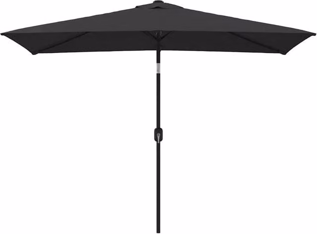 Berkfield Home Outdoor Parasol with Steel Central Pole, Black, W: 300 cm, D: 200 cm – 1