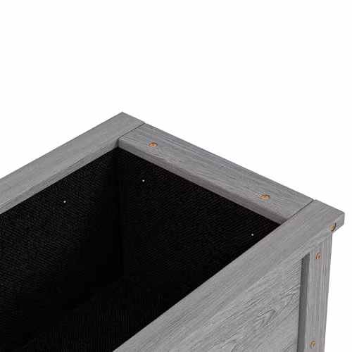 Outsunny Wooden Raised Garden Bed with Storage Shelf in Grey, W/D/H: 81 x 40 x 40 cm – 6