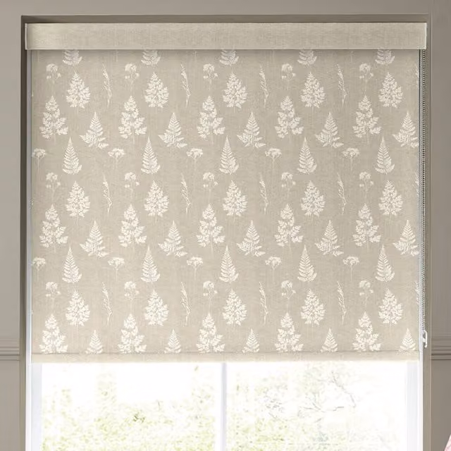 Emily Bond Tynesfield Translucent Floral Roller Blind in Beige
