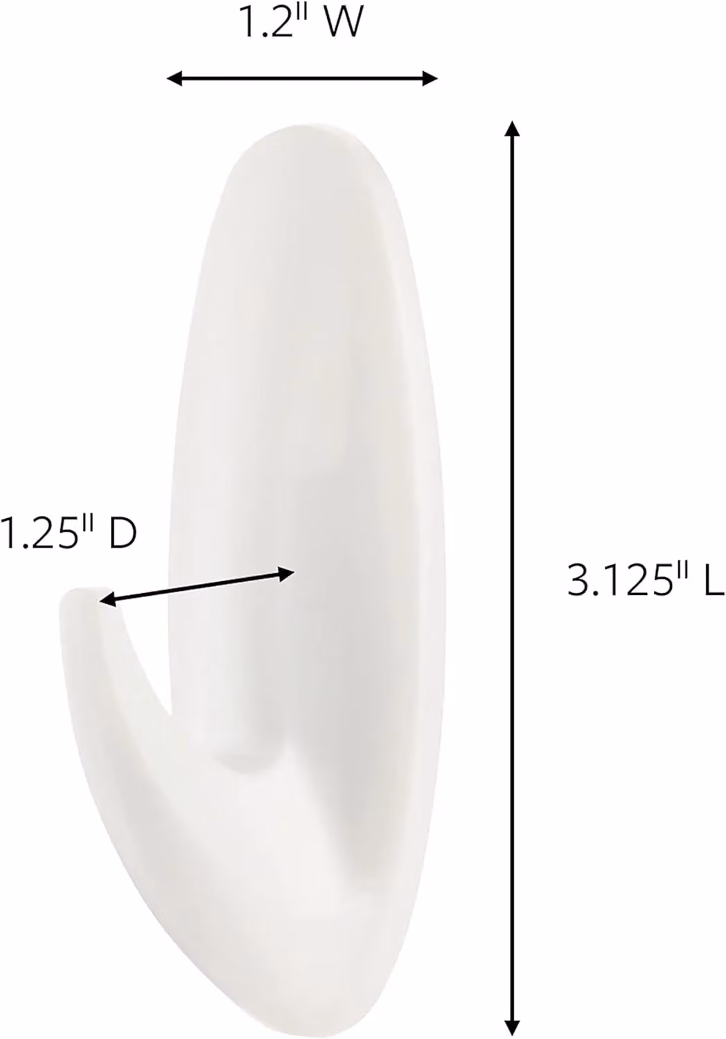 3M Command Medium Designer White Plastic Hooks for Hanging Coats – 2