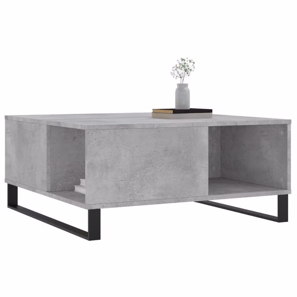 Berkfield Home Modern Square Coffee Table in Grey, W/D/H: 80 x 80 x 36.5 cm – 3