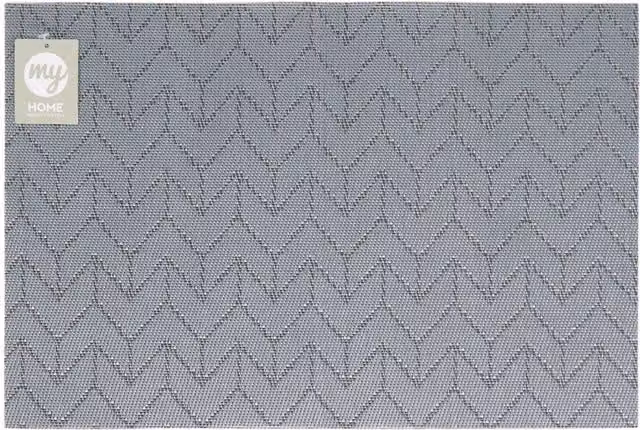 My Home Geometric Jacquard Placemat in Grey