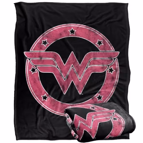 LOGOVISION Wonder Woman Emblem 1 Super Soft Silky Touch Fleece Throw Blanket, Multicolour, W: 127.0 cm, D: 152.4 cm