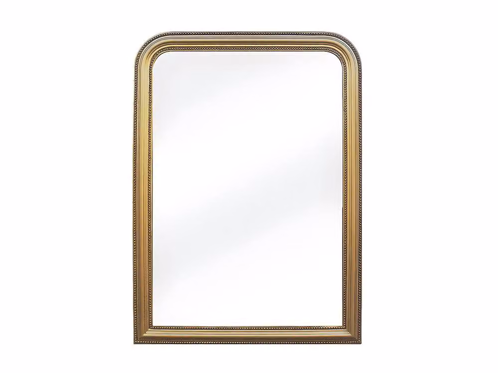 Vente-unique Vintage-Style Paulownia Wood Frame Mirror in Gold, W: 80 cm, H: 110 cm – 2