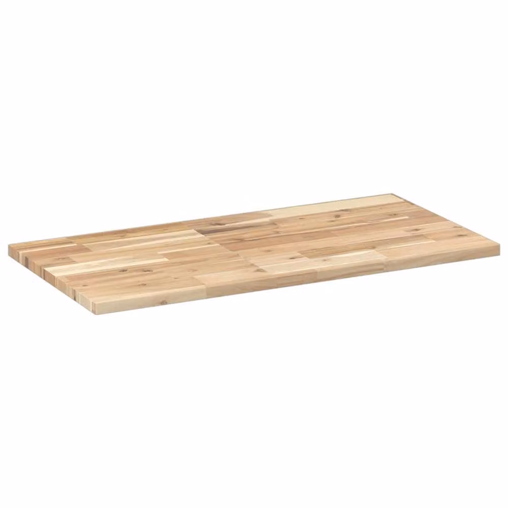 Berkfield Home Floating Shelf in Brown Untreated Solid Acacia Wood, W: 100 cm, D: 40 cm, H: 2 cm – 2