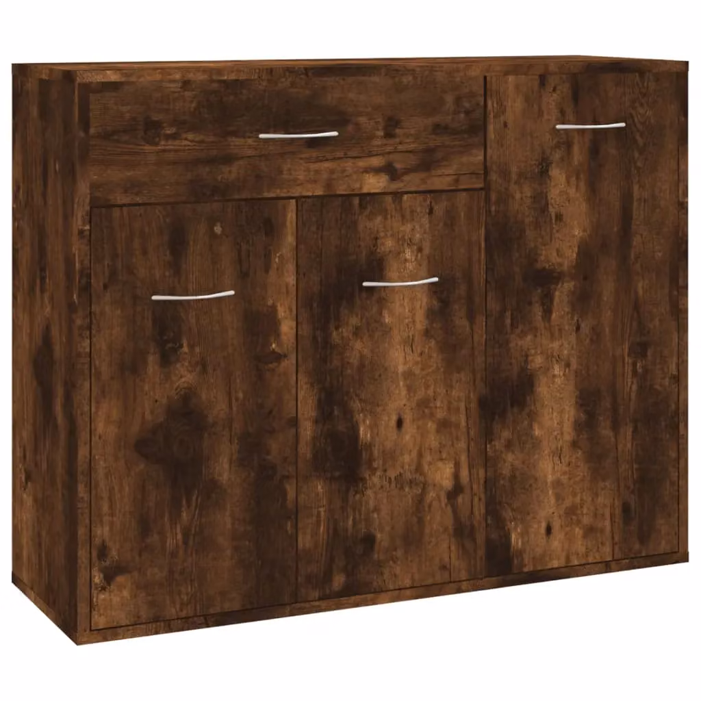 Berkfield Home Smoked Oak Sideboard in Brown, W/D/H: 88 x 30 x 70 cm – 2