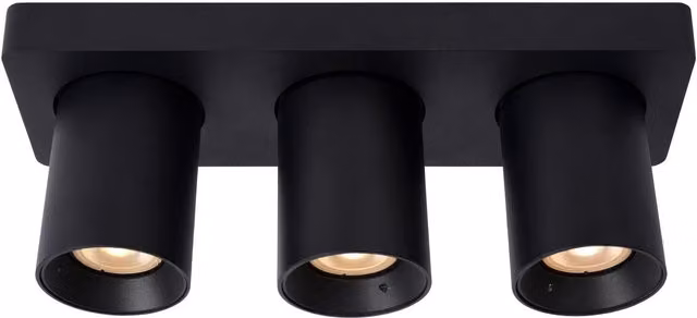 Lucide Nigel Dimmable LED Ceiling Spotlight in Black with GU10 Fitting – 5