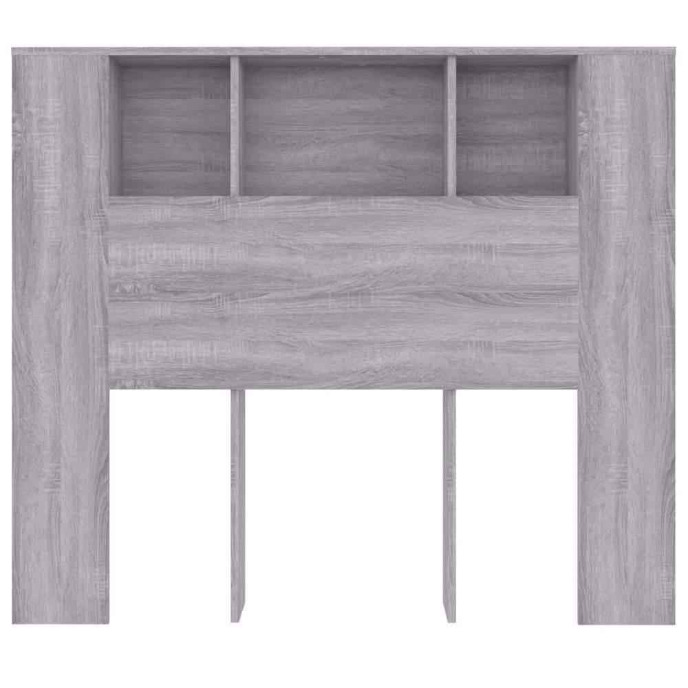 Berkfield Home Grey Sonoma Wall Mounted Headboard Cabinet with Integrated Shelf W/D/H: 120 x 18.5 x 104.5 cm – 2