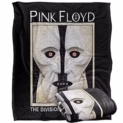 LOGOVISION Pink Floyd The Division Bell Super Soft Microfibre Fleece Throw Blanket, White, W/D/H: 152 x 127 cm – 1