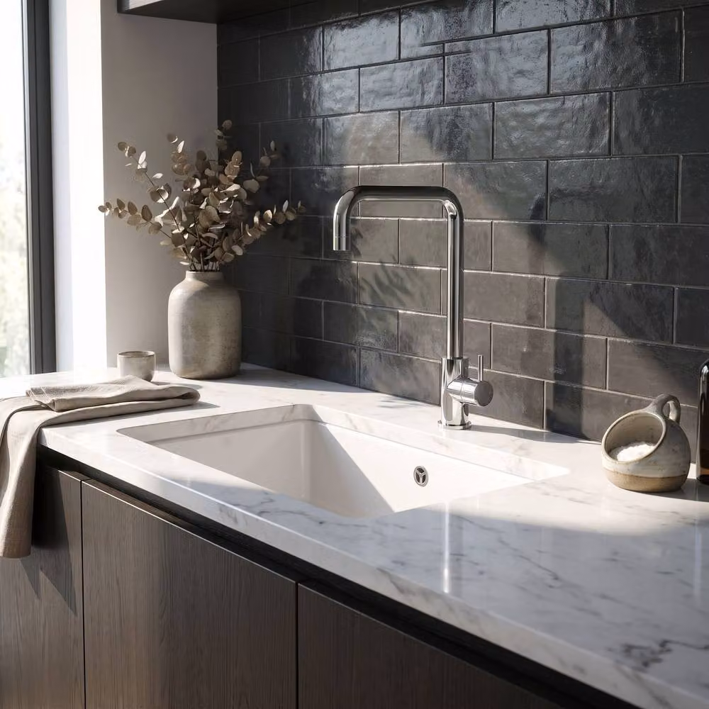 Balterley Square Kitchen Sink Mixer Tap, Chrome Silver, Top Fix Installation – 2