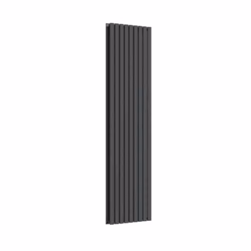 Lux Heat Oval Anthracite Grey Vertical Double Panel Designer Radiator H: 180 cm, W: 54 cm – 2