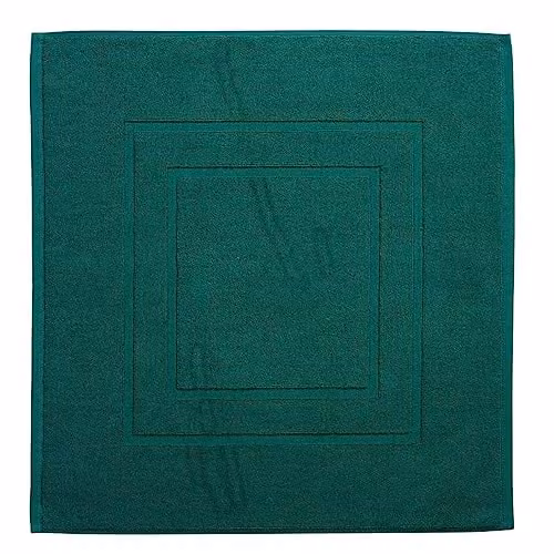 Christy Brixton Cotton Bath Mat, Green, W/D/H: 60 x 48 x 5 cm