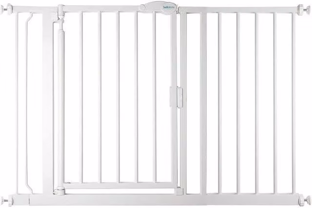 Safetots White Pressure Fit Self Closing Stair Gate